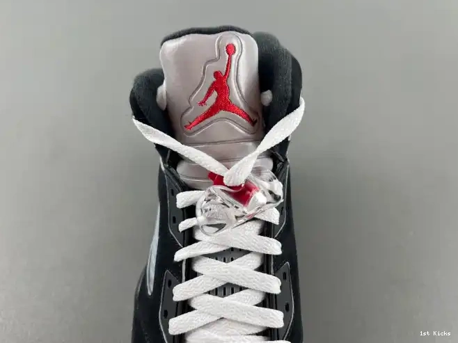 1st Kicks Shoes Jordan Air HF3975-001 5 Reimagined Metallic Black 0607
